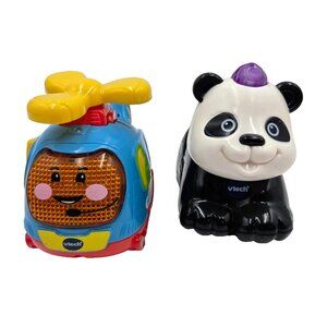 Vtech Go! Go Smart Wheels Helicopter And Smart Animals Panda Tested Works Read